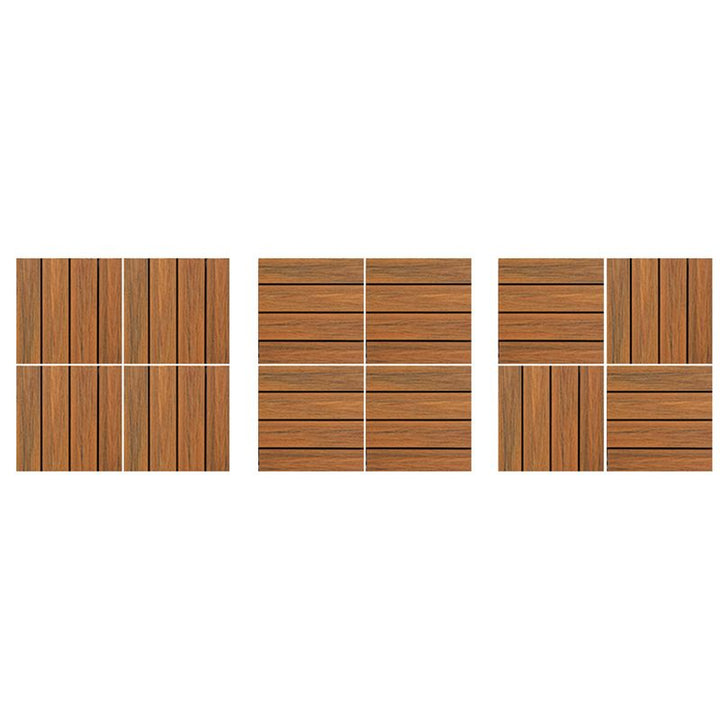 BowLift | Square PVC Deck/Patio Floor Tiles Interlocking Installation Outdoor Patio Tiles