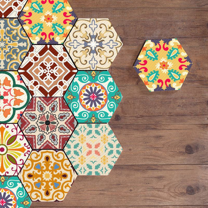 BowLift | Plastic Mosaic Tile Wallpaper Hexagonal for Stick and Remove Back Wall Tile