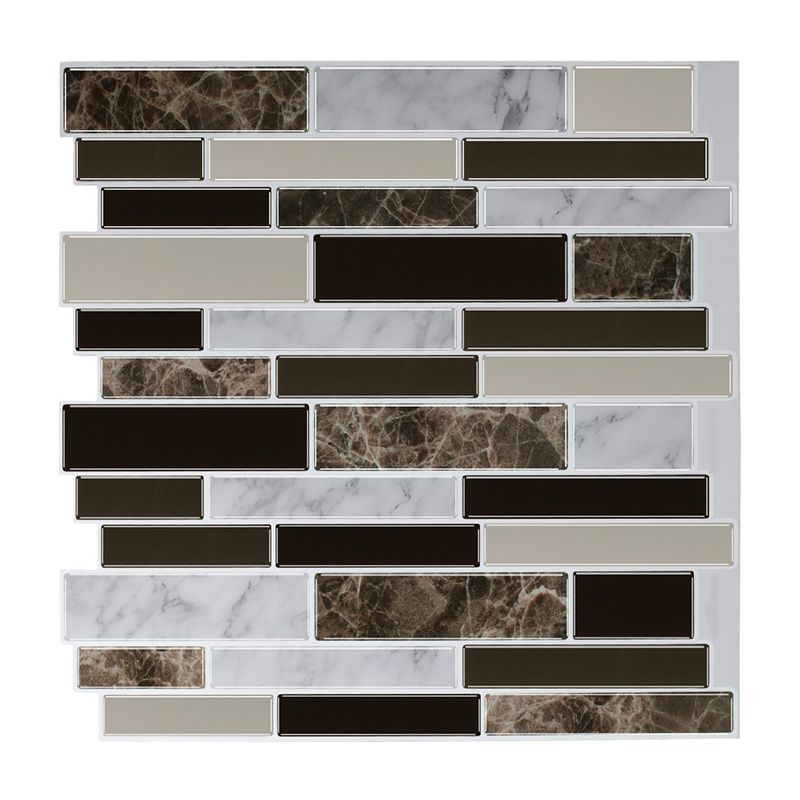 BowLift | PVC Peel & Stick Tile Subway Rectangle Stain Resistant Peel & Stick Tile for the Kitchen
