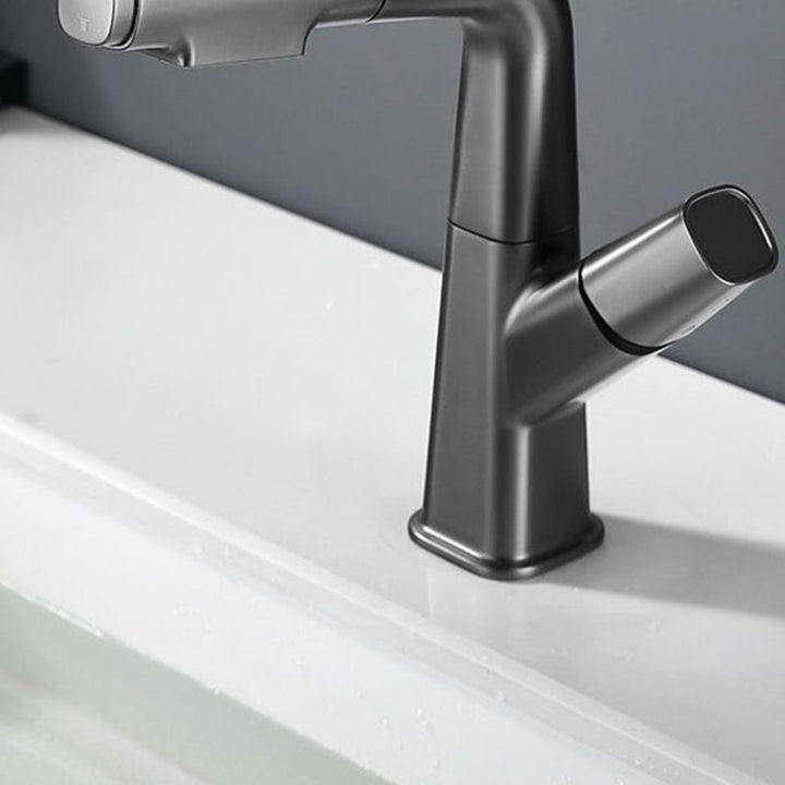 BowLift | Modern Vessel Sink Faucet Brass Lever Handles Swivel Spout Sink Faucet