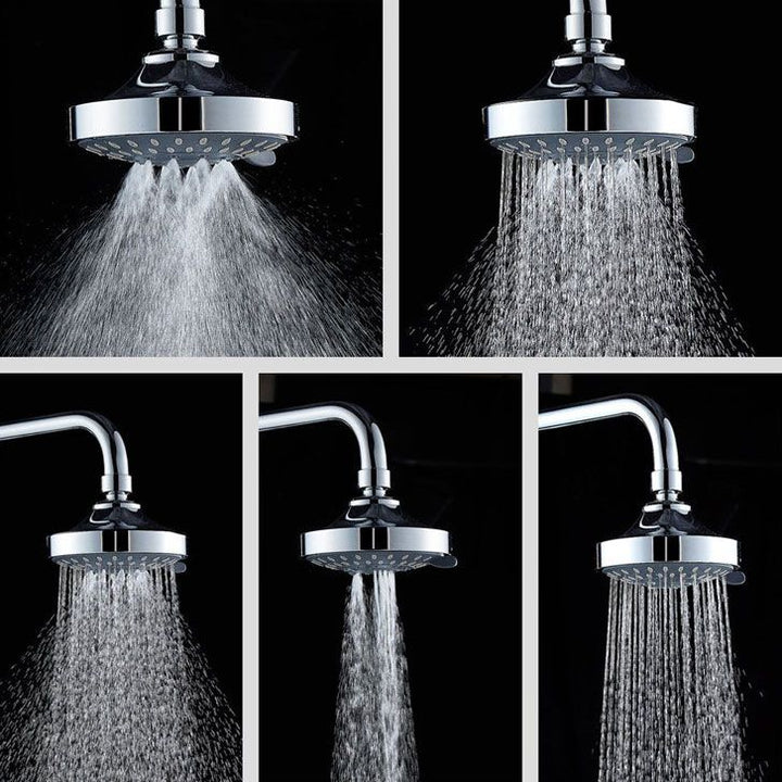 BowLift | Modern Standard 5 Settings Shower Head Round Metal Adjustable Spray Pattern Shower Head