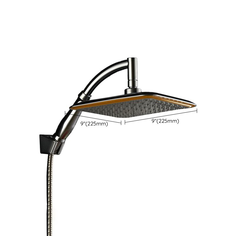 BowLift | Modern Square Shower Head Combo Chrome Rainfall Shower Head
