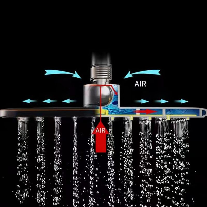 BowLift | Modern adjustable swivel shower head metal shower fitting on the wall