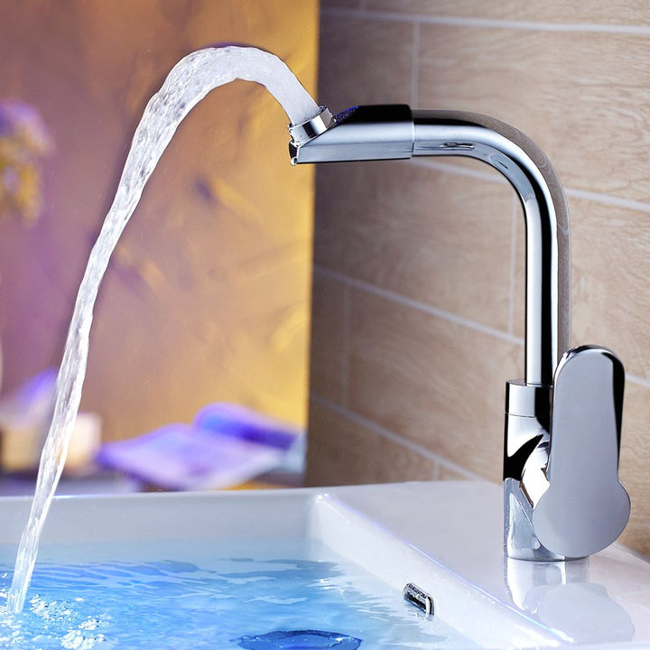 BowLift | Modern Bathroom Faucet Brass Lever Handle Washroom Bathtub Faucet