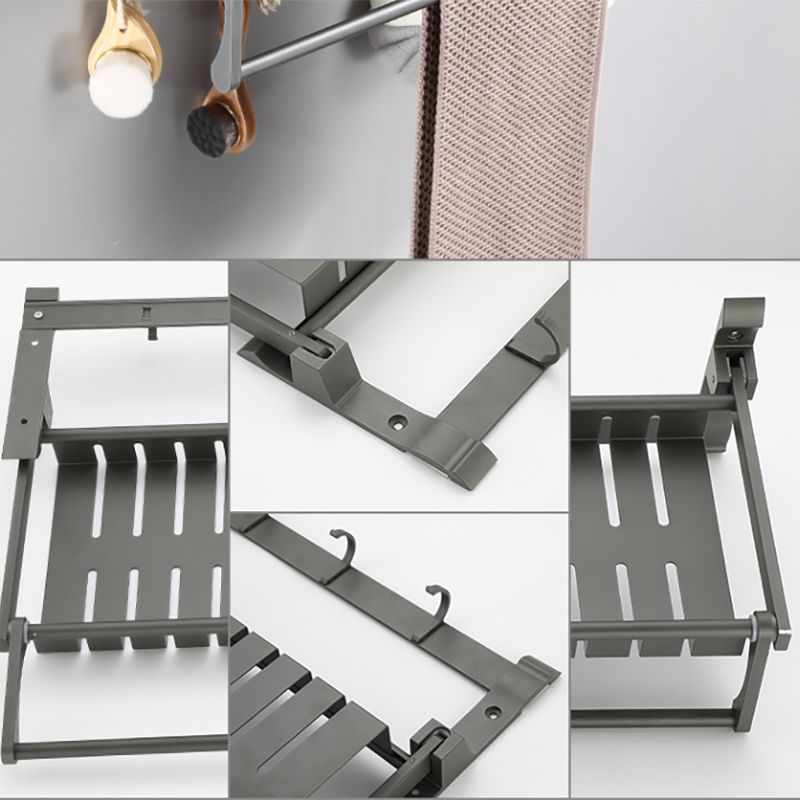 BowLift | Modern Bathroom Fixture Set Towel Bar Gray Bathroom Shelf Bathroom Set