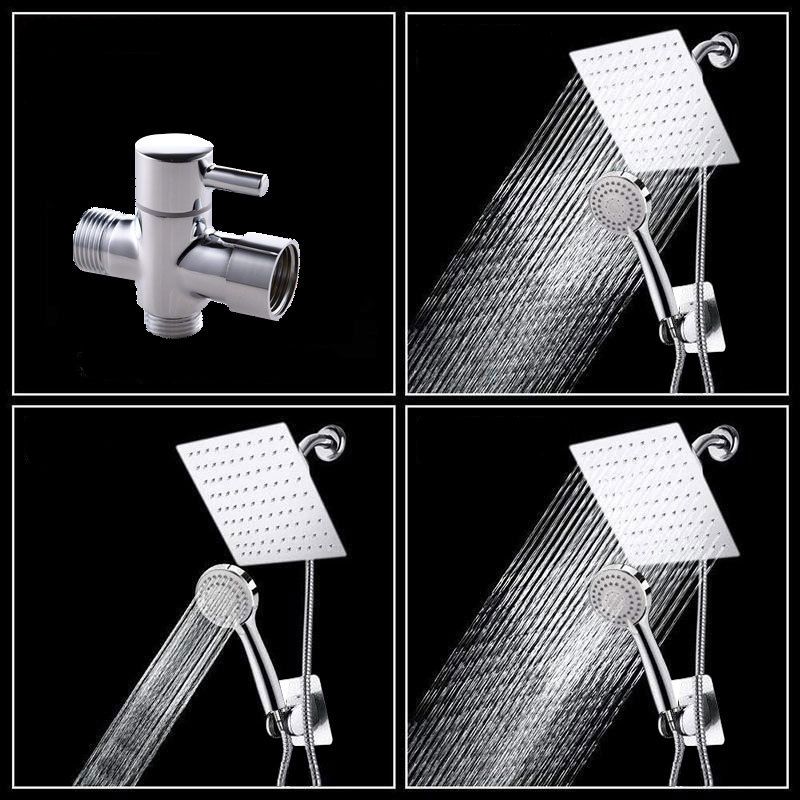 BowLift | Modern Pull-Down Dual Showerhead Square High Arch Showerhead Combination