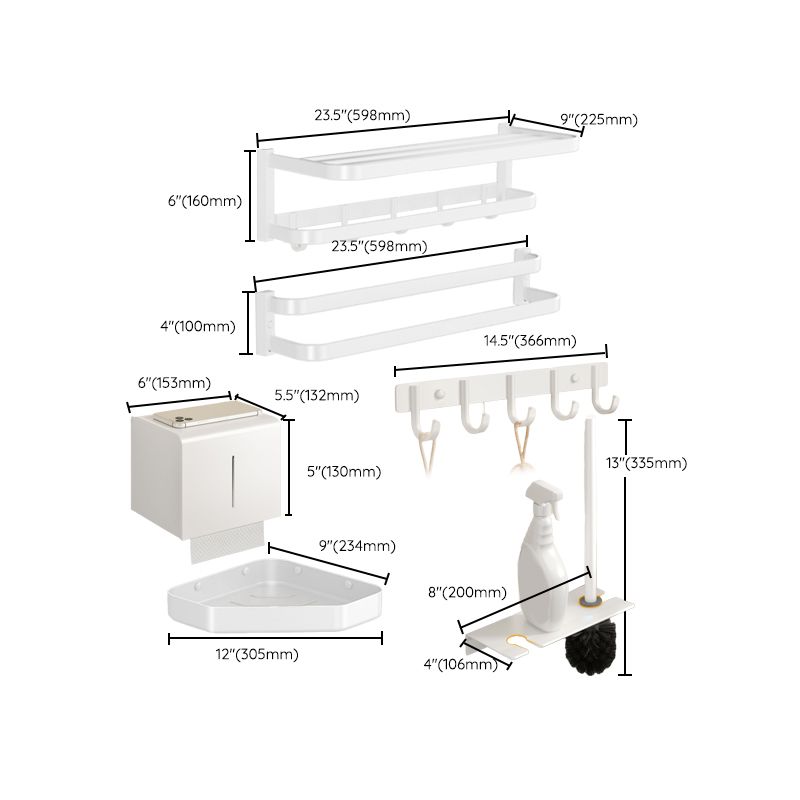 BowLift | Metal Drill and Screw Mount Bathroom Accessories Hardware Set