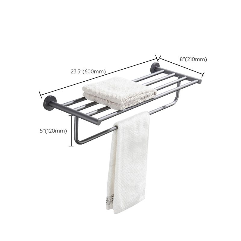 BowLift | Traditional Gray Brass Bathroom Hardware Set Towel Bar Bathroom Hardware Set
