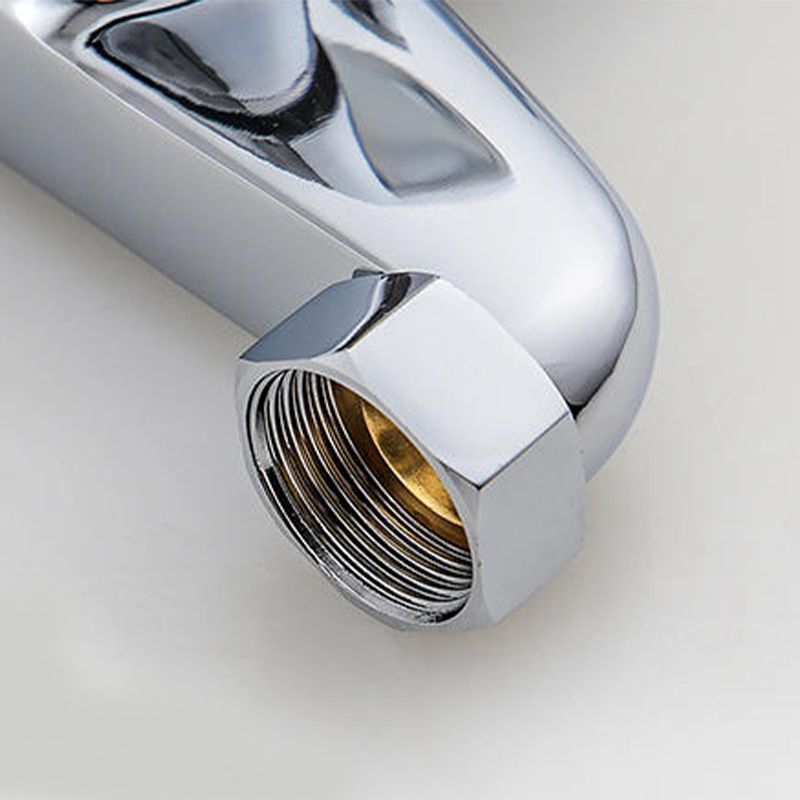 BowLift | Modern Silver Bathtub Spout Single-Hole and Two-Hole Installation Faucet