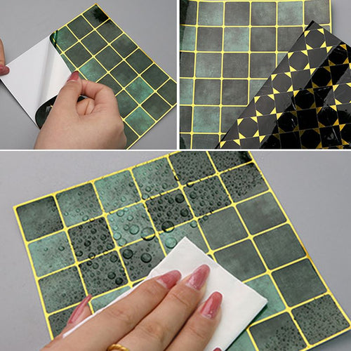 BowLift | Peel & Stick Mosaic Tile Square Plastic Stain Resistant Tile - Peel & Stick for Shower
