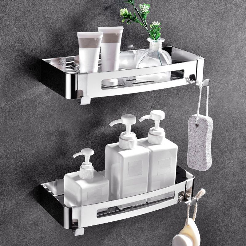 BowLift | Modern Bathroom Hardware Set Silver Bathroom Shelf Bathroom Hardware Set