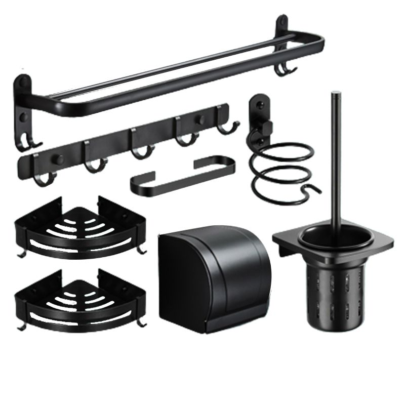 BowLift | Modern Bathroom Hardware Set Matte Black Metal Bathroom Accessory Kit