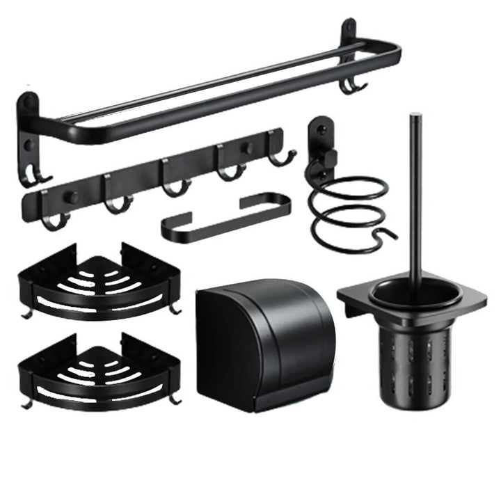 BowLift | Modern Bathroom Hardware Set Matte Black Metal Bathroom Accessory Kit