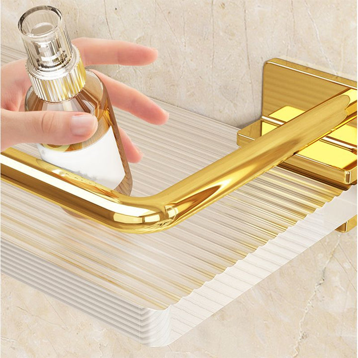 BowLift | Modern Silver/Gold Bathroom Hardware Set Bathroom Shelf Bathroom Set