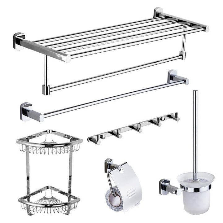 BowLift | Modern bathroom accessory set Stainless steel bathroom shelf Towel holder Bathroom accessory set