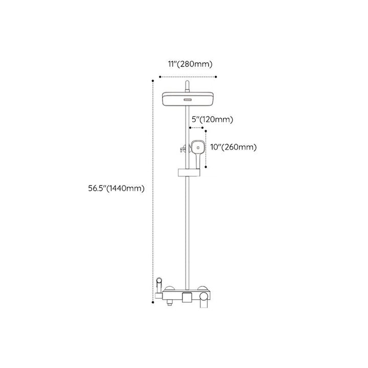 BowLift | Modern Shower Accessories Push Button Showerhead Wall Mounted Shower Combination