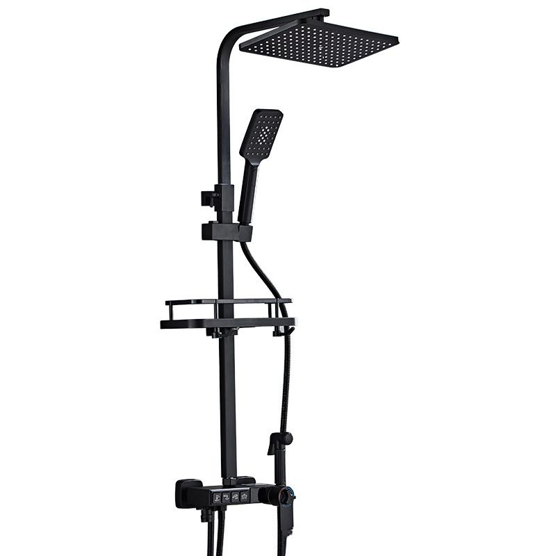 BowLift | Modern Style Brass Shower System Adjustable Spray Pattern Wall Mounted Shower Combination