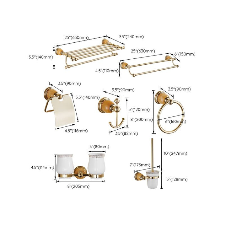 BowLift | Contemporary brushed brass bathroom accessories as a single piece or as a set