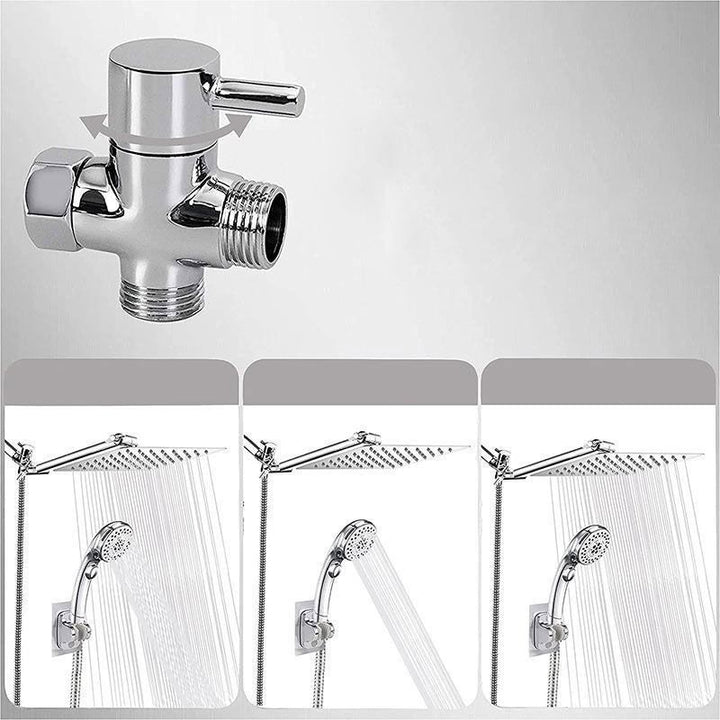 BowLift | Stainless Steel 8 Inch Shower Set 5 Sprays Handheld Shower Head Shower Arm