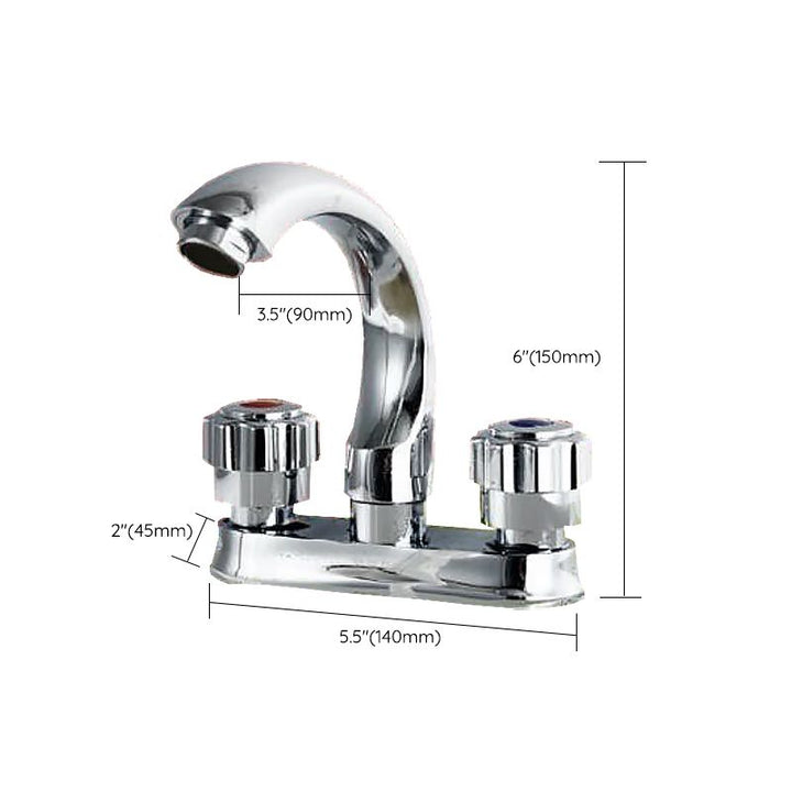 BowLift | Modern Style Vessel Faucet Copper Knob Handle Low Arc Vessel Faucet