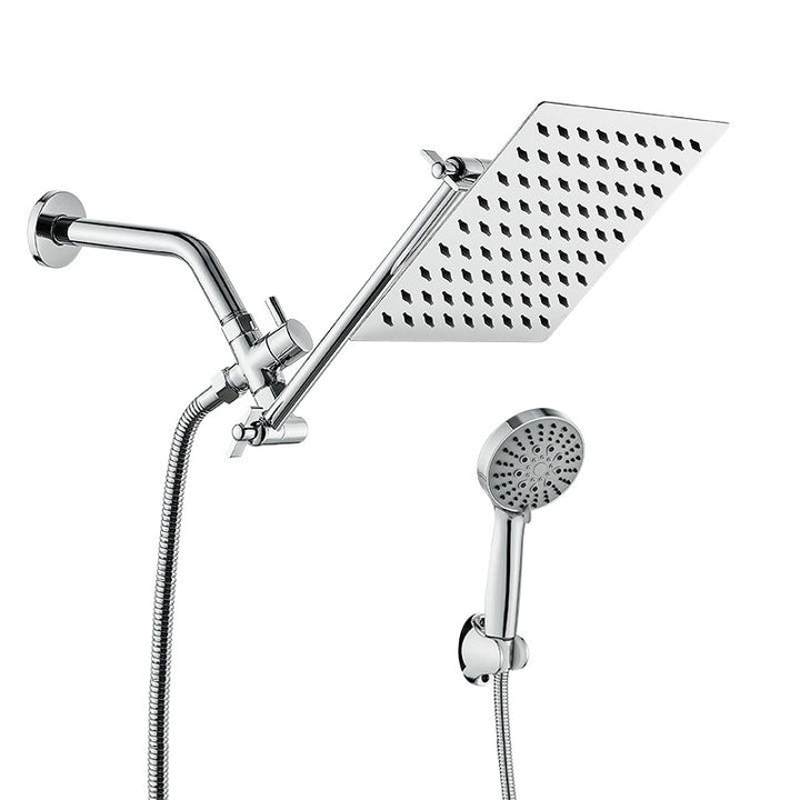 BowLift | Wall Mounted Adjustable Shower Head Modern Square Metal Shower Head