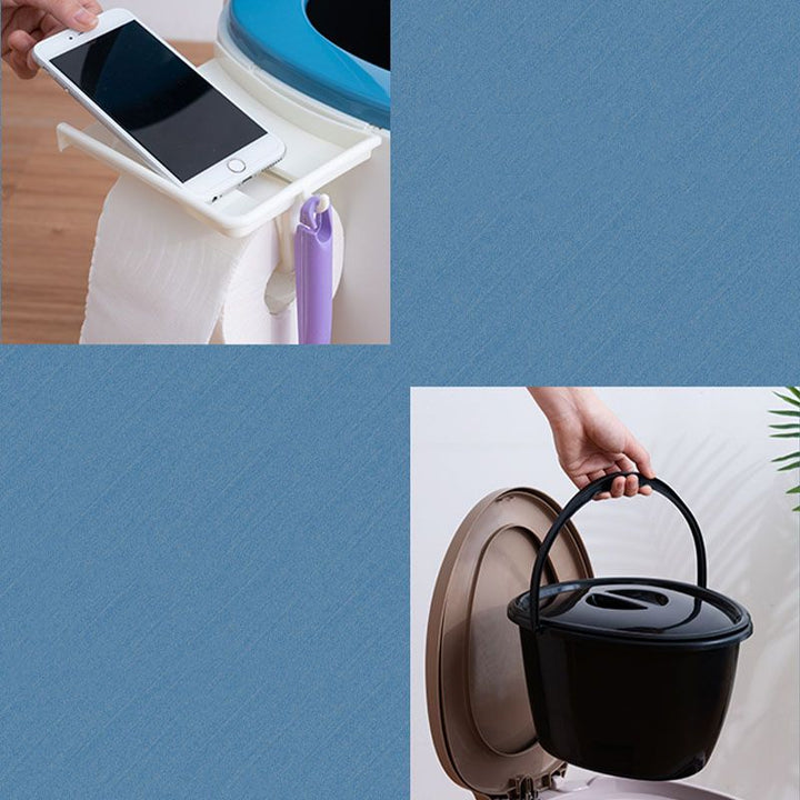 BowLift | Modern Flush Toilet Plastic Round Floor Mounted Toilet Bowl for Bathroom