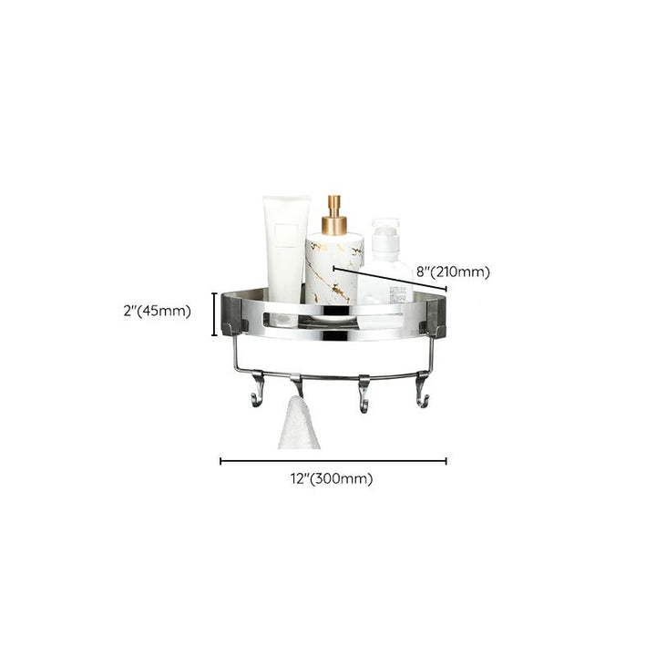 BowLift | Modern Bathroom Hardware Set Silver Bathroom Shelf Bathroom Hardware Set