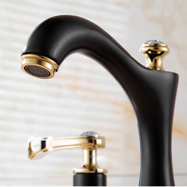 BowLift | Modern Vessel Faucet Brass 2 Handles Low Arc Vessel Faucet for Home