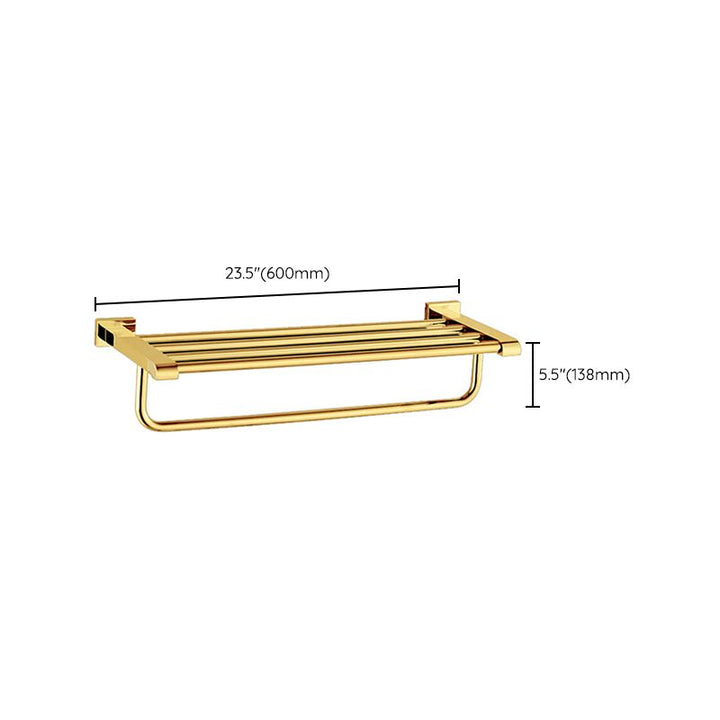 BowLift | Modern Towel Bar Bathroom Hardware Set Bathroom Shelf Gold Bathroom Accessories Set