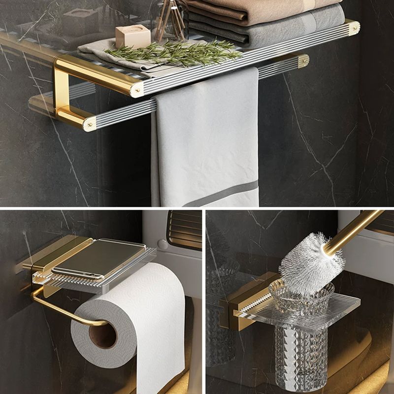 BowLift | Modern Bathroom Accessories Set Bathroom Shelf Gold Towel Holder Bathroom Hardware Set