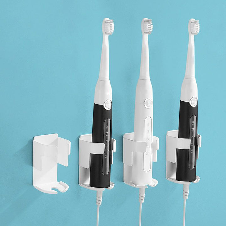 BowLift | Modern Black/White 4-piece Bathroom Accessory Set, Toothbrush Holder