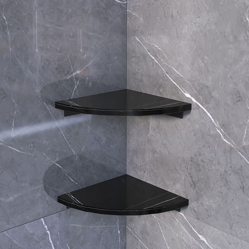 BowLift | 3-piece modern bathroom accessory set marble and metal bathroom shelf
