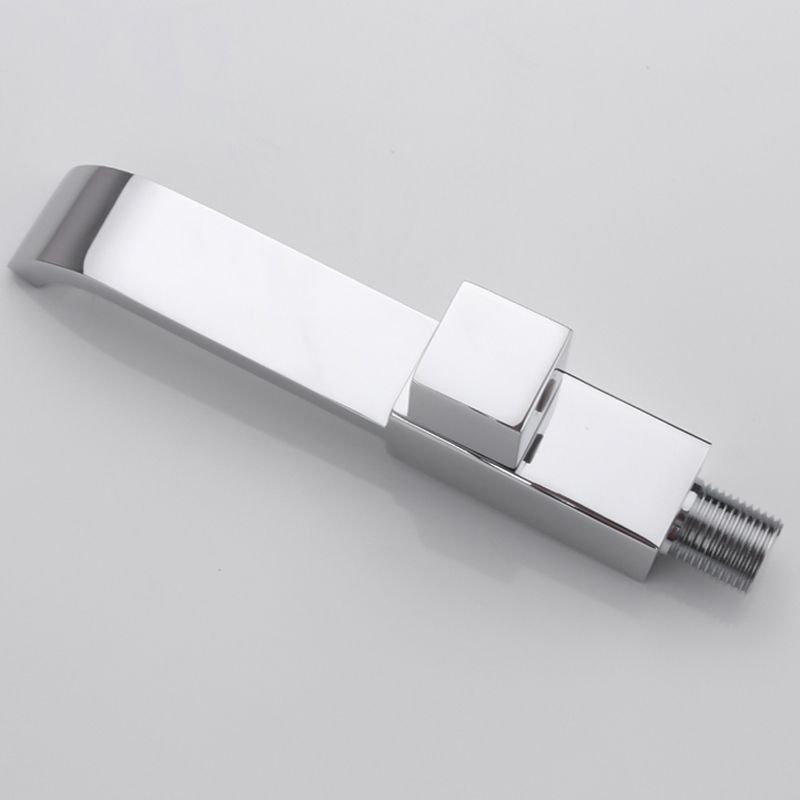 BowLift | Contemporary Wall Mounted Bathroom Faucet Handle Knob Solid Brass Square Faucet