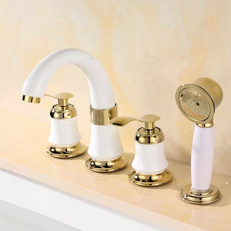 BowLift | Tradition Bathtub Filler Trim Deck-Mounted Swing Spout Bathtub Filler
