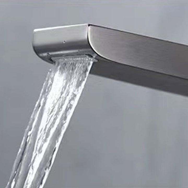 BowLift | Modern vessel faucet brass lever waterfall spout sink faucet