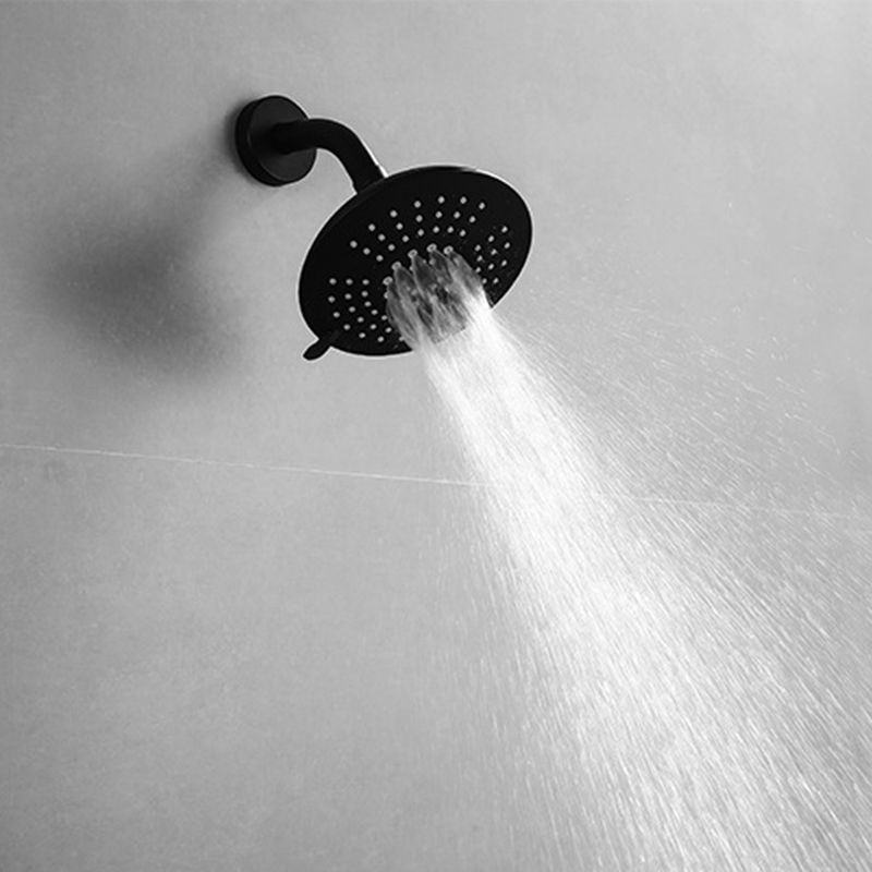 BowLift | Round Fixed Shower Head Matte Black 5 Spray Patterns Wall Mounted Shower Head