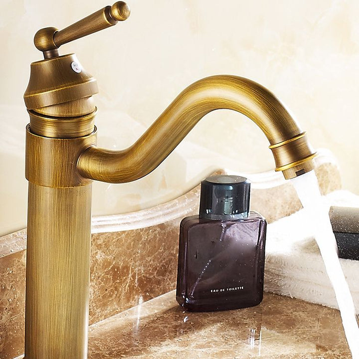 BowLift | Farmhouse Widely Distributed Bathroom Faucet Vintage Single Hole Sink Faucet