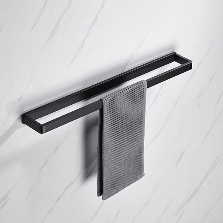 BowLift | Matt Black 5-piece modern bathroom accessory as a single item or as a set with towel bar