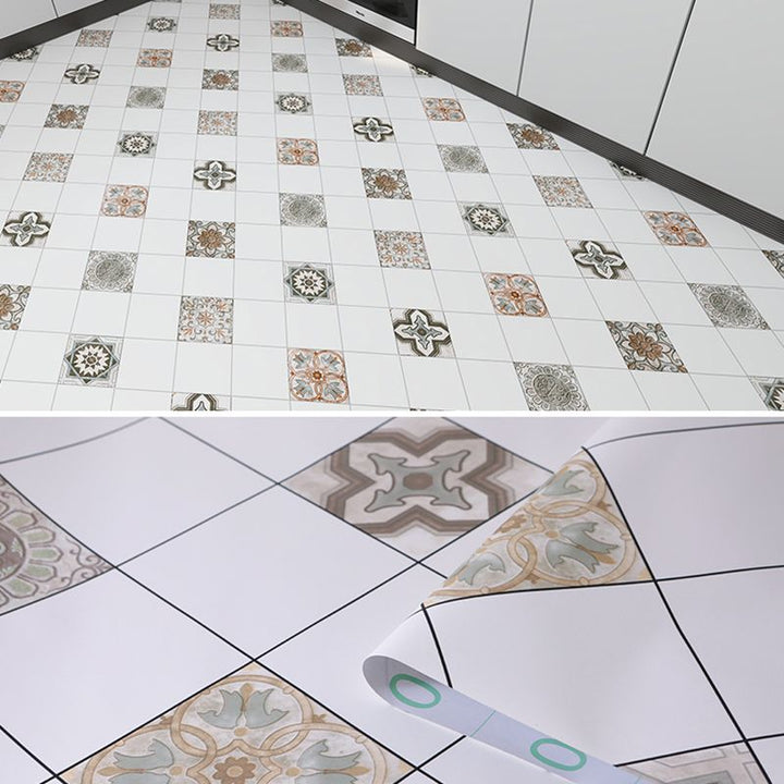 BowLift | Modern vinyl floor planks for peeling and sticking Geometrically printed PVC flooring