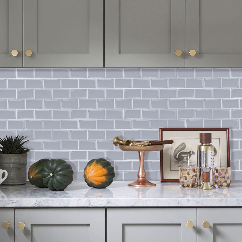 BowLift | Solid Peel & Stick Subway Tile Scratch Resistant PVC Rectangular Peel and Stick Wall Tile