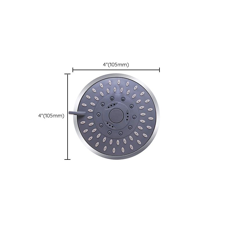 BowLift | 5 Sprays Showerhead Wall Mount Silver Round Fixed Showerhead