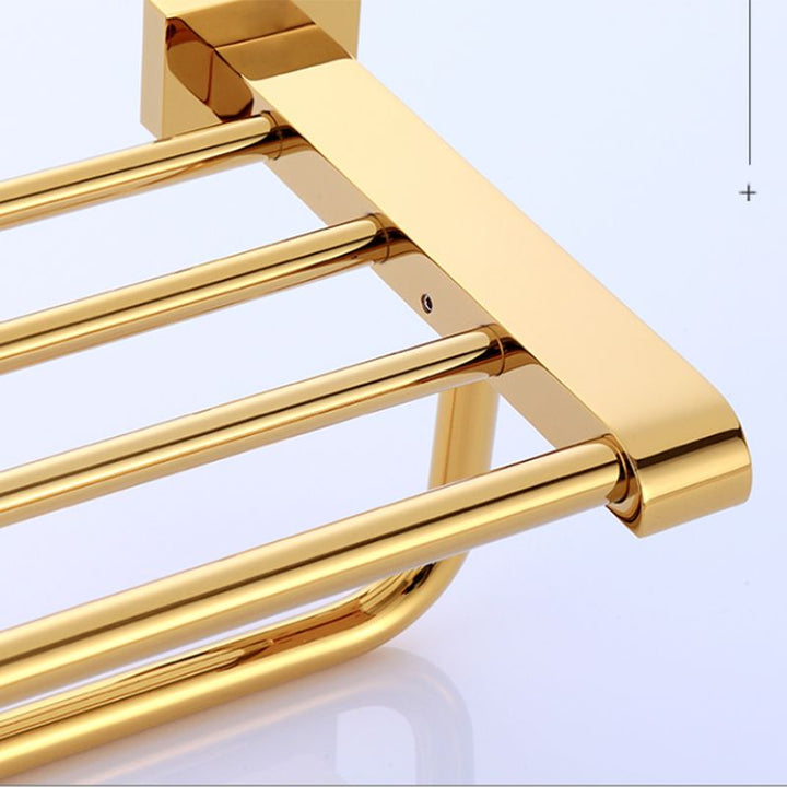 BowLift | Modern Towel Bar Bathroom Hardware Set Bathroom Shelf Gold Bathroom Accessories Set