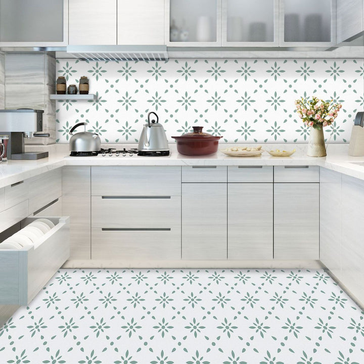 BowLift | Print PVC Peel & Stick Tile Field Tile for Kitchen and Bathroom Back Wall