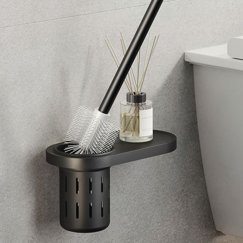 BowLift | Contemporary bathroom accessory set with black finish and bath shelf/towel bar