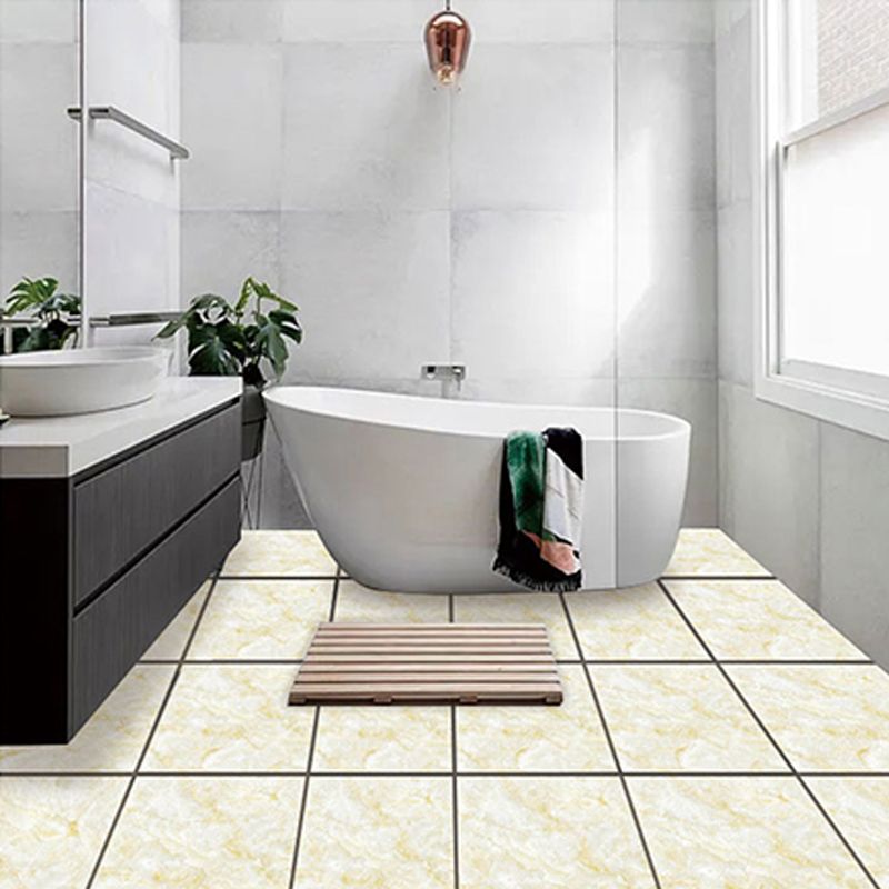 BowLift | Modern PVC Peel and Stick Tile Floor Marble Look Mold Resistant Vinyl Tiles
