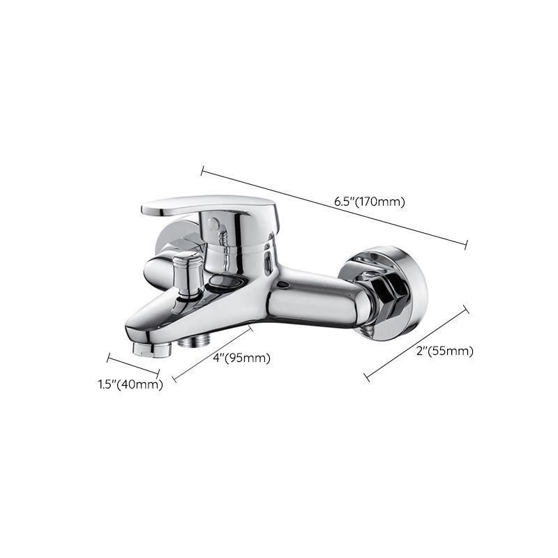 BowLift | Single Lever Bath Mixer 2 Holes Wall Mounted Hand Shower Low Arc Tub Filler