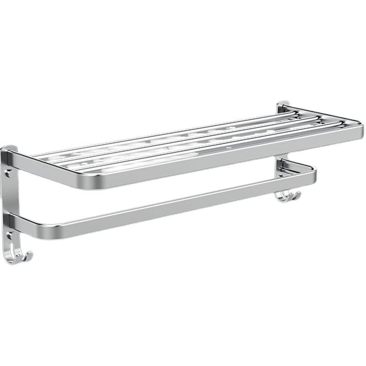 BowLift | Minimalism Gray Bathroom Accessories Set Contemporary Style Aluminum Towel Rack