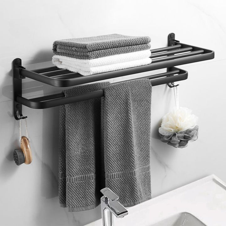 BowLift | Modern Black Bathroom Accessory Set Paper Holder Towel Bar Bathroom Fixtures Set