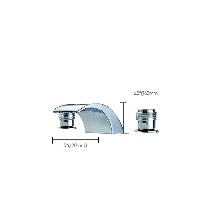 BowLift | Traditional Roman Bathtub Faucet Set Copper Fixed Deck Mount with Handles