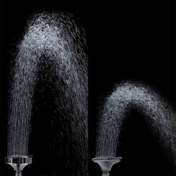 BowLift | Modern Standard 5 Settings Shower Head Round Metal Adjustable Spray Pattern Shower Head